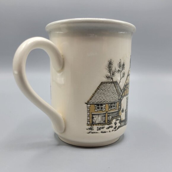 Biltons Coloroll English Village Scene Ceramic Mug Embossed Stoneware England - Picture 5 of 8